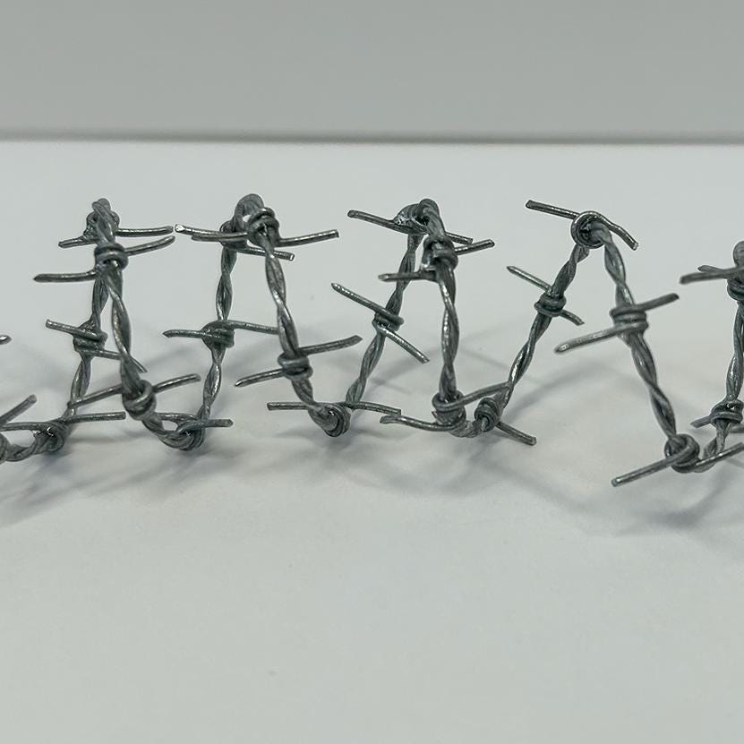 Miniature Real Barbed Wire Scatter Terrain