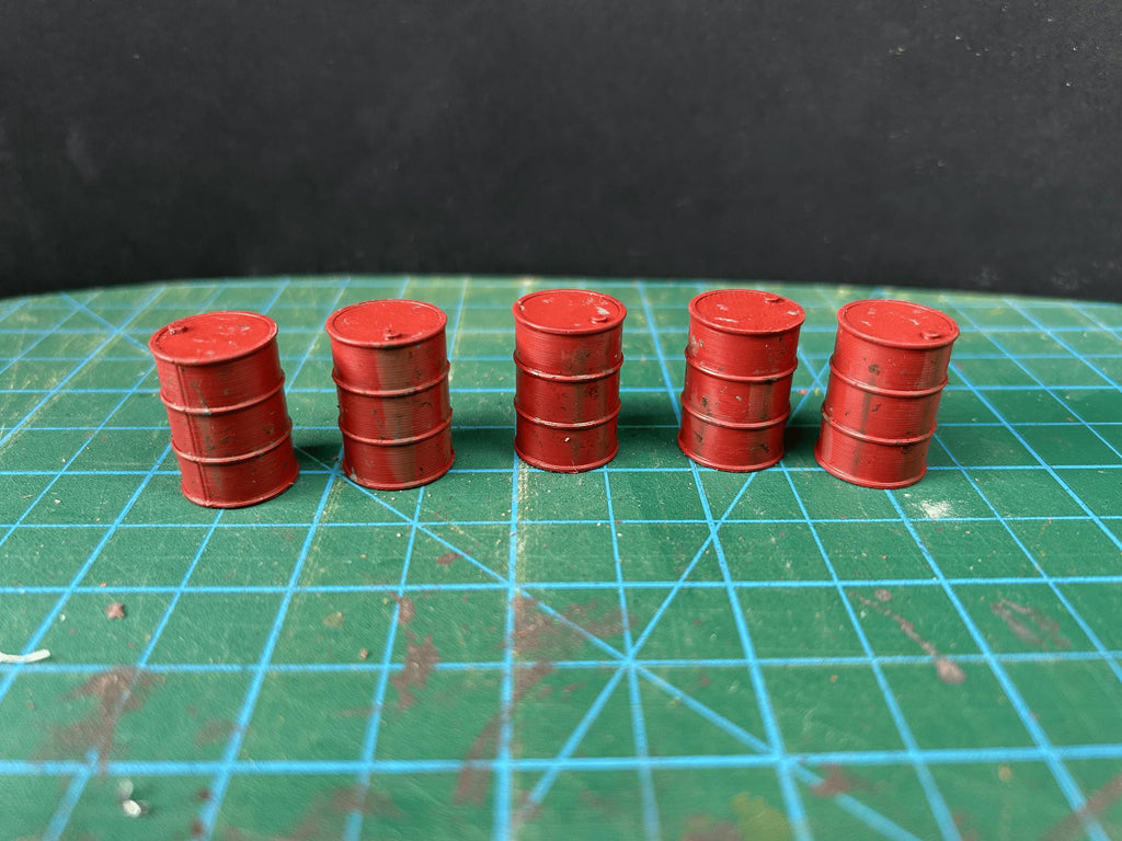 Hand-Painted Oil Drum Scatter Terrain