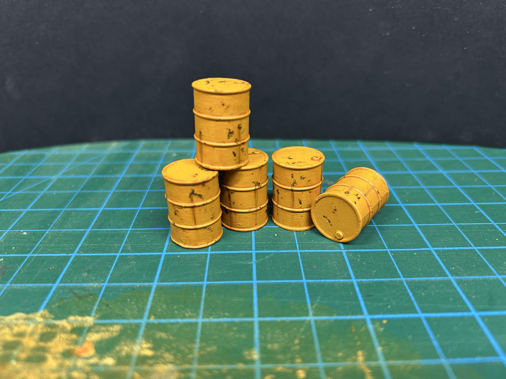 Hand-Painted Oil Drum Scatter Terrain