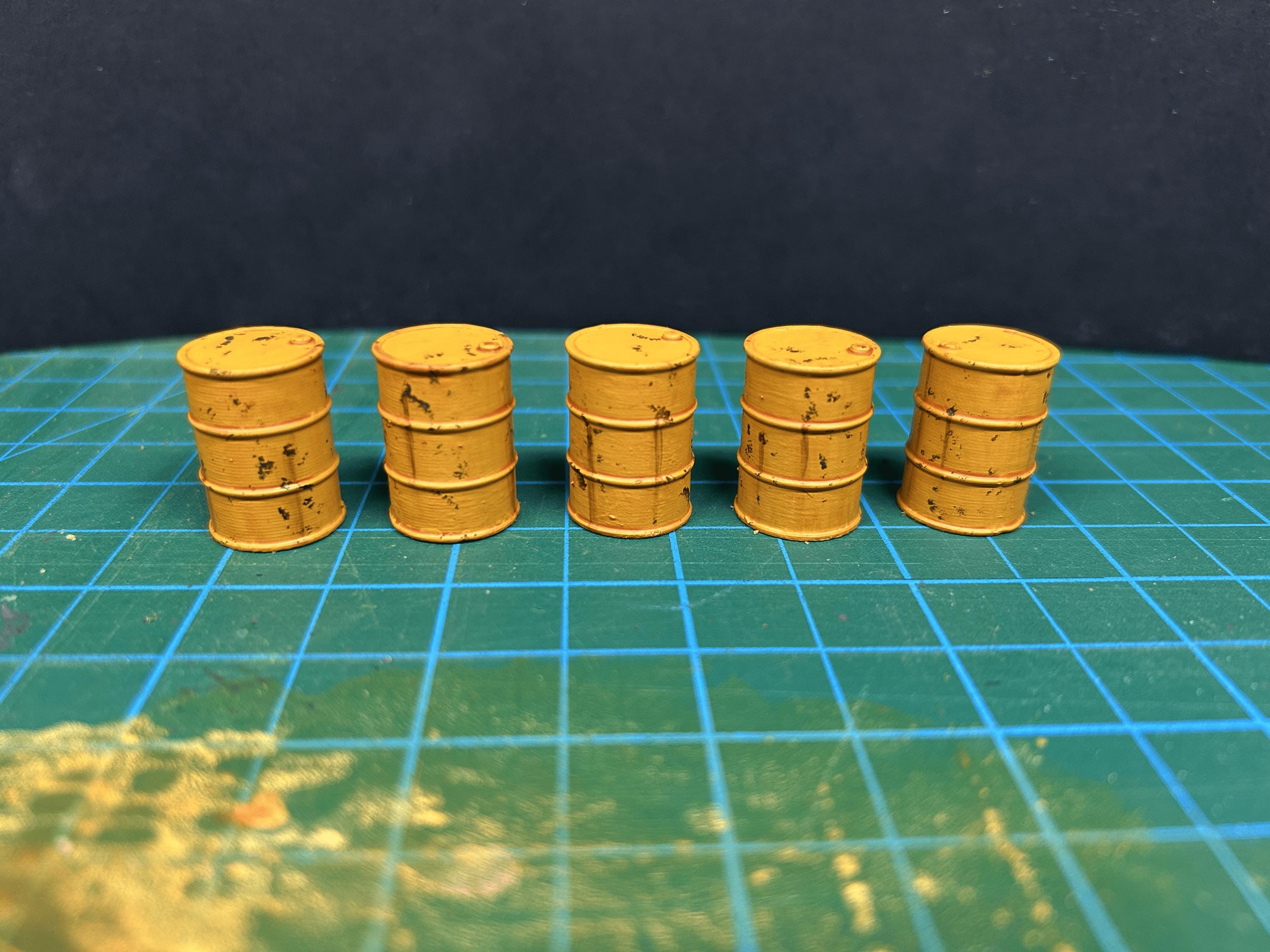 Hand-Painted Oil Drum Scatter Terrain